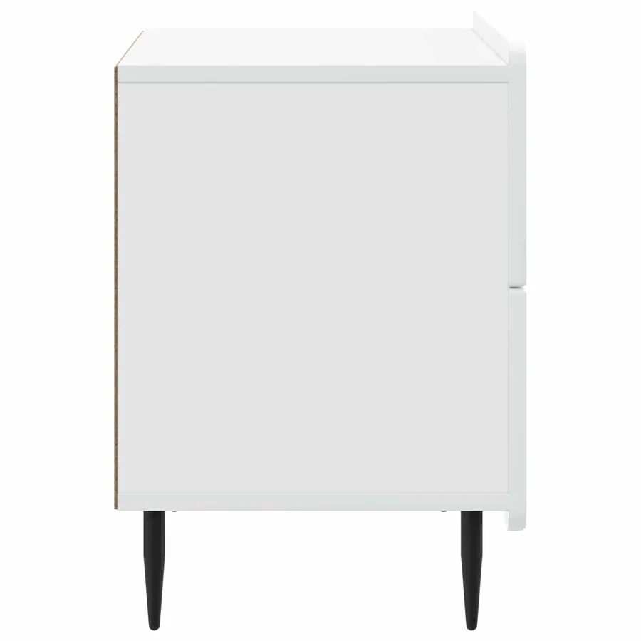 Cabinet de chevet Blanc 62 x 34,5 x 49,5 cm Bois d'ingénierie - 6