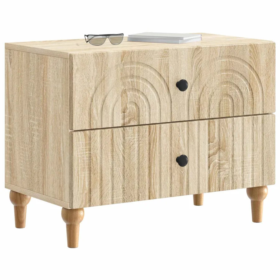 Cabinet de chevet avec tiroir Chêne Sonoma 62 x 34,5 x 48 cm - 3