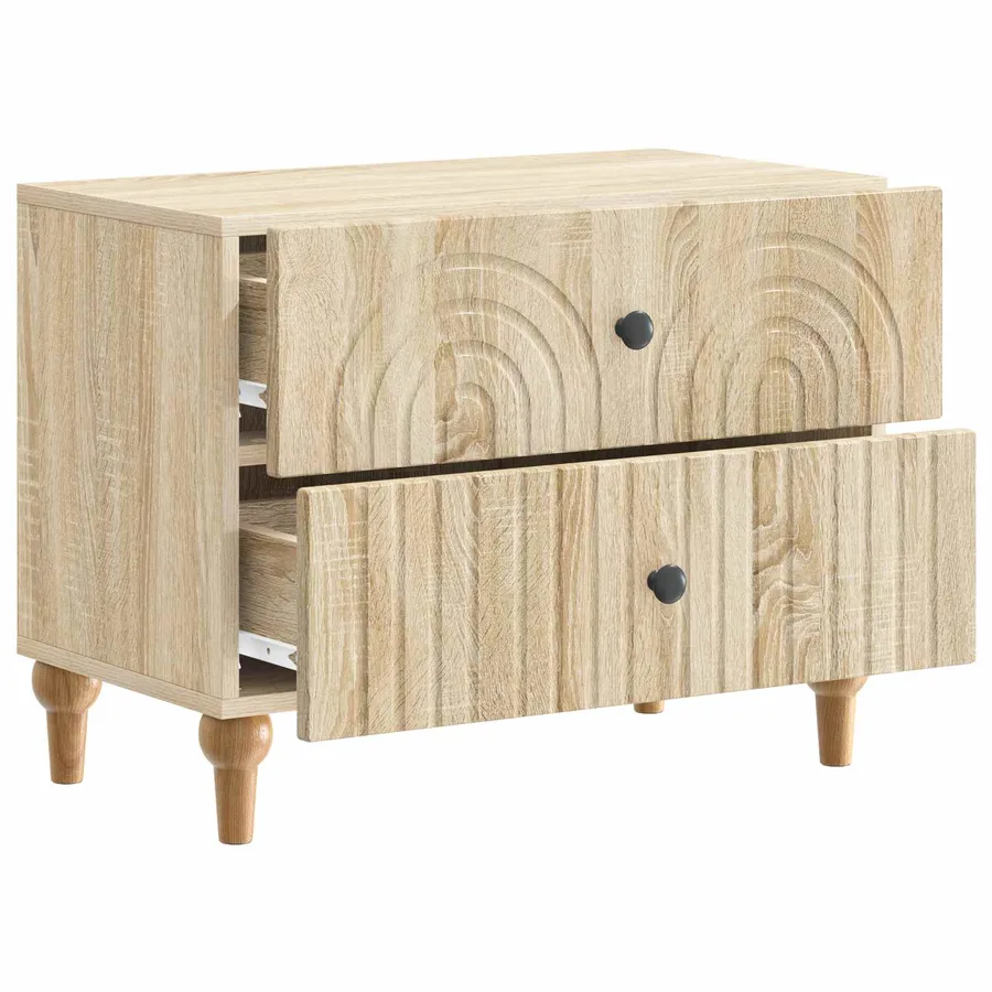 Cabinet de chevet avec tiroir Chêne Sonoma 62 x 34,5 x 48 cm - 4