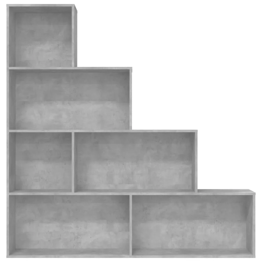 Bibliothèque/Séparateur de pièce Gris béton Bois d'ingénierie - 5