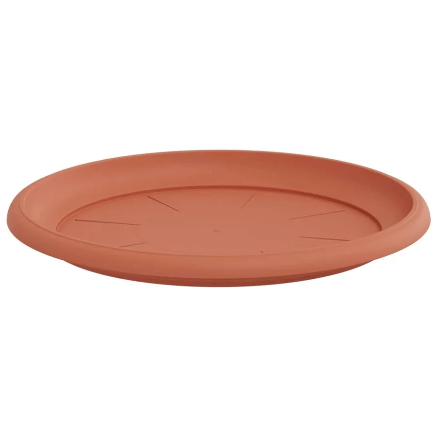 Plateau à fleurs rond 6 pcs Rouge brique Ø 27 x 2,5 cm - 5