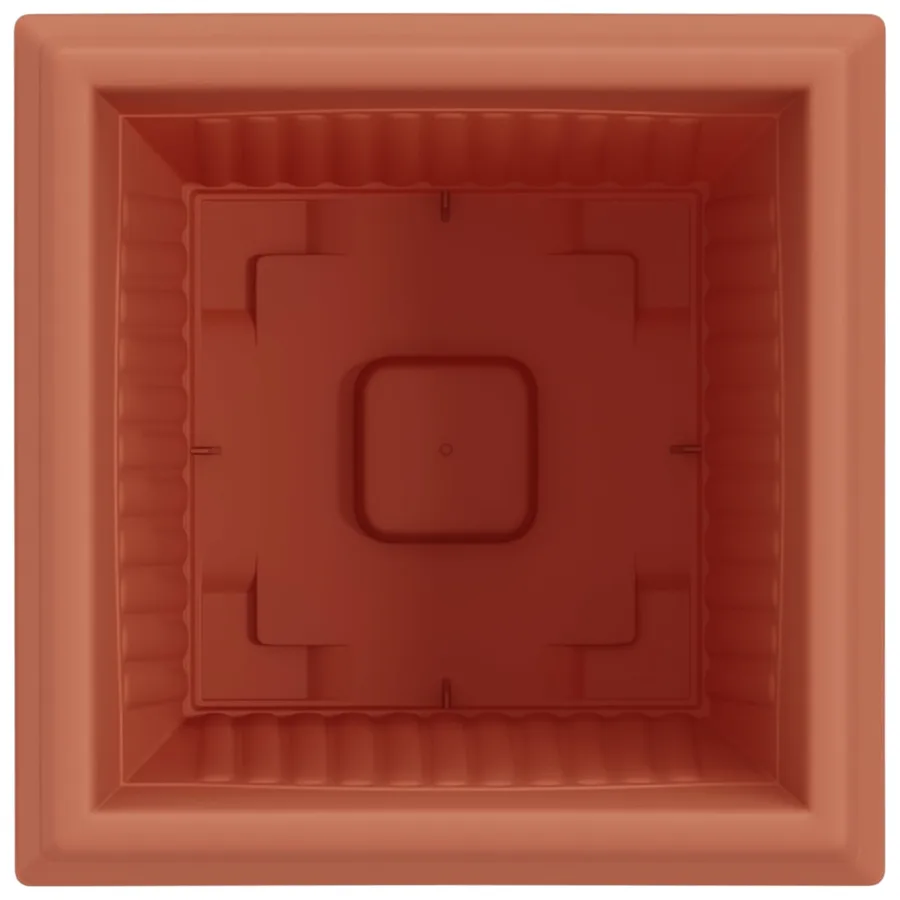 Pot de Fleurs Carré 24 pcs Rouge brique 33 x 33 x 26 cm - 7