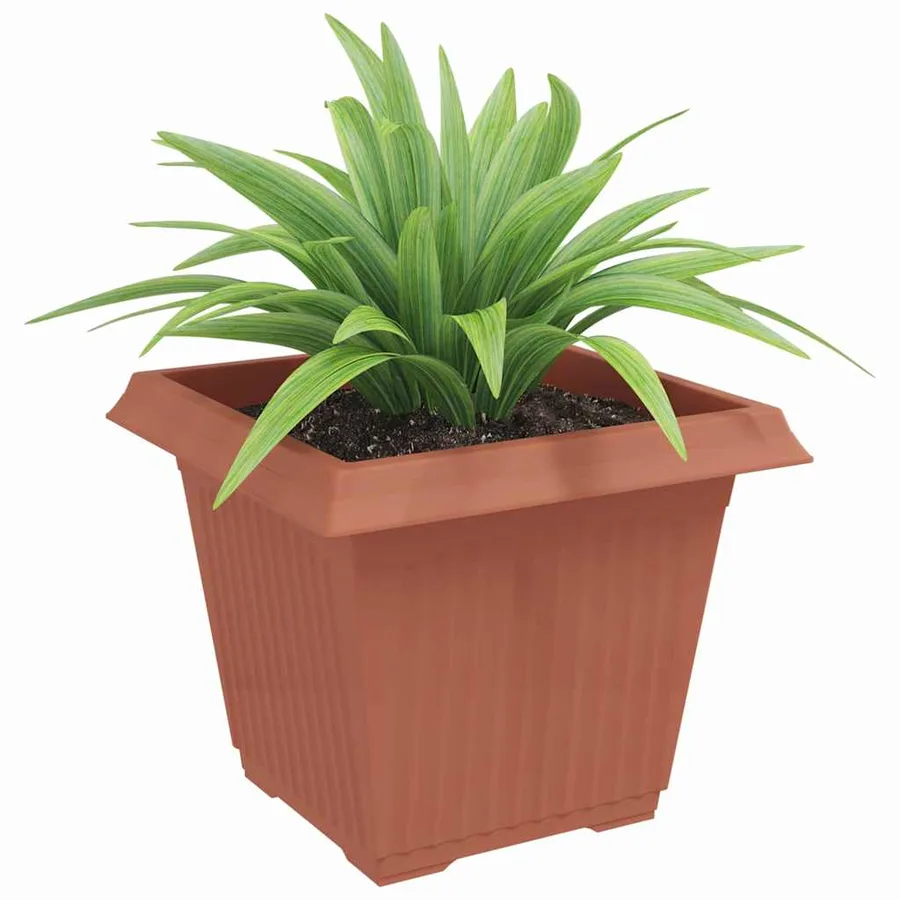 Pot de Fleurs Carré 24 pcs Rouge brique 43 x 43 x 33,5 cm - 3