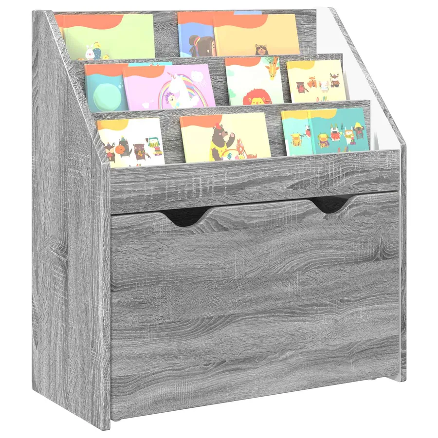 Bibliothèque pour enfants Gris Sonoma 60 x 29,5 x 69 cm - 3