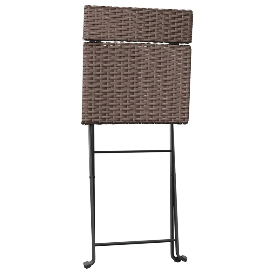 Chaises de bistrot pliantes lot de 6 Résine tressée et acier - 5