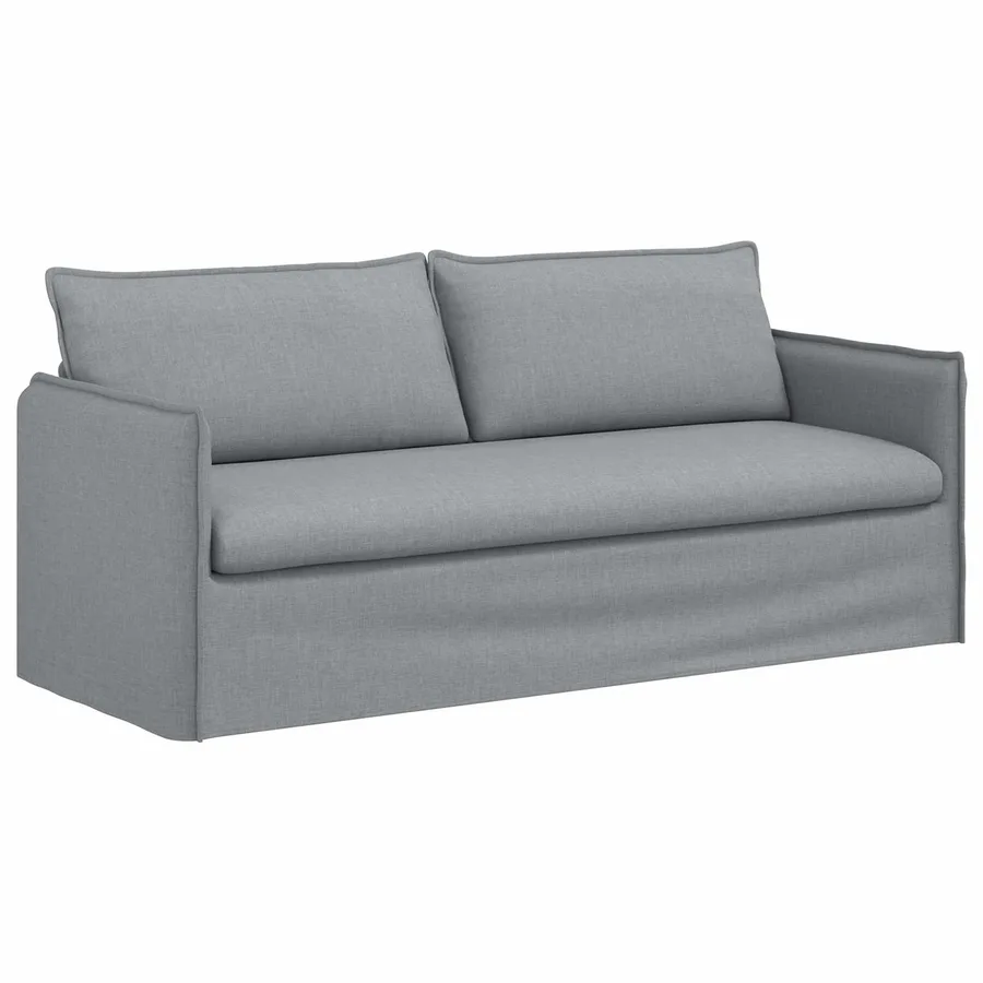 Ensemble de Canapés 2 pcs Gris clair 196 x 82 x 85 cm Tissu - 5