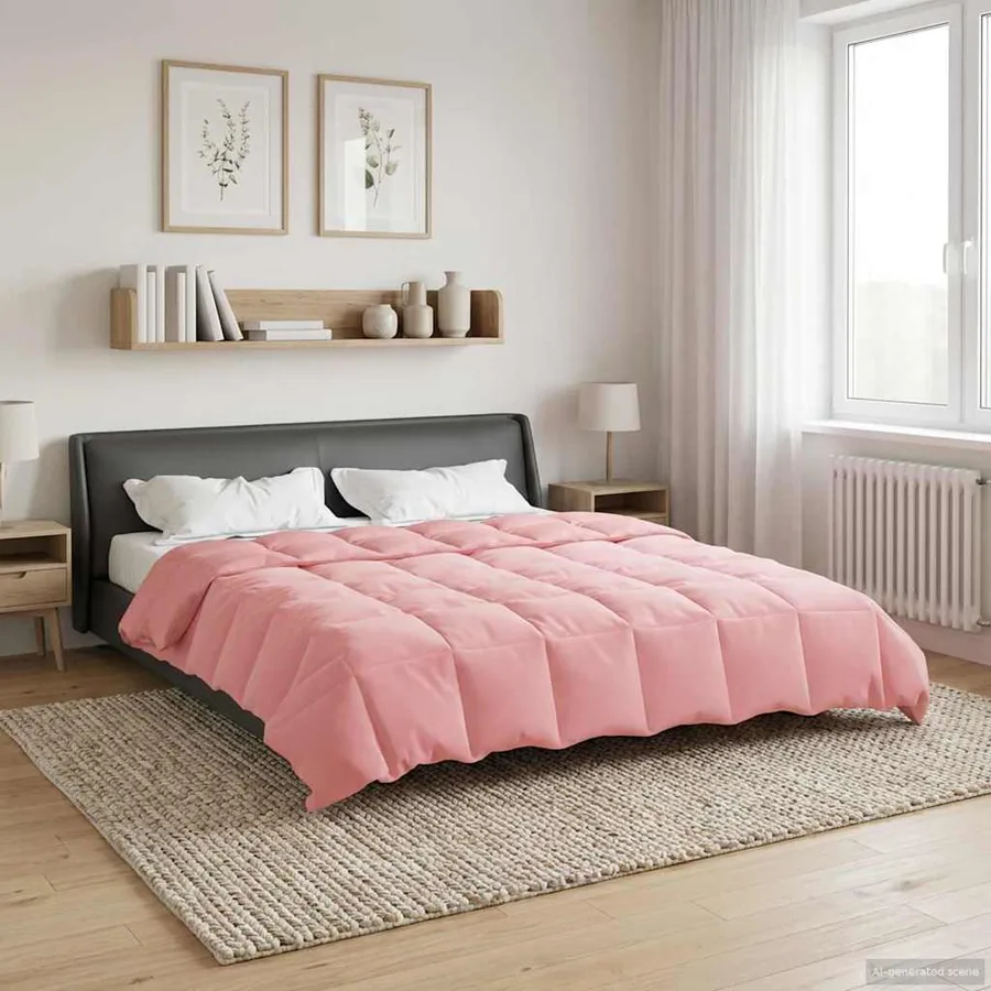 Duvet complet toute l'année Rose 240 x 260 cm Microfibre - 4