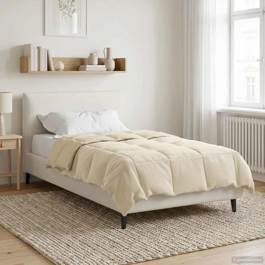 Duvet d'hiver Matelassé Crème 140 x 200 cm Microfibre