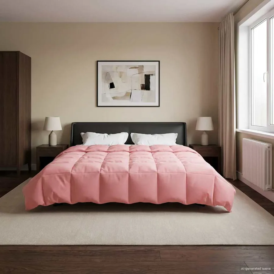 Duvet d'hiver Matelassé Rose 200 x 200 cm Microfibre