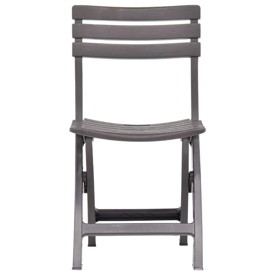 Chaises de jardin pliables lot de 2 Plastique Mocha - 3