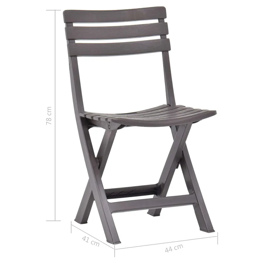 Chaises de jardin pliables lot de 2 Plastique Mocha - 9