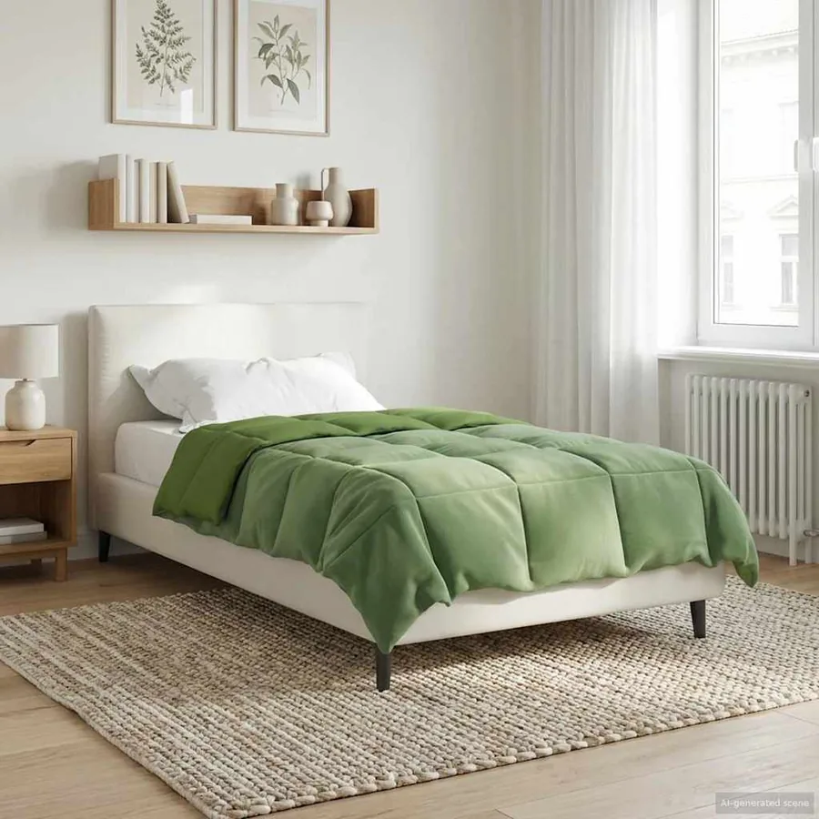 Duvet d'été simple Matelassé Vert 135 x 220 cm Microfibre