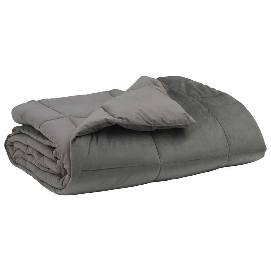 Duvet d'été simple Matelassé Gris clair 155 x 220 cm Microfibre - 2