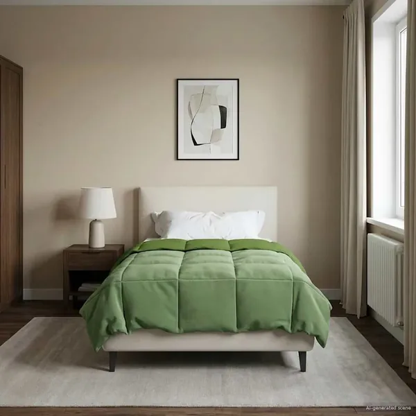 Duvet d'hiver Matelassé Vert 140 x 220 cm Microfibre