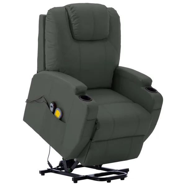 Fauteuil de massage Anthracite Similicuir