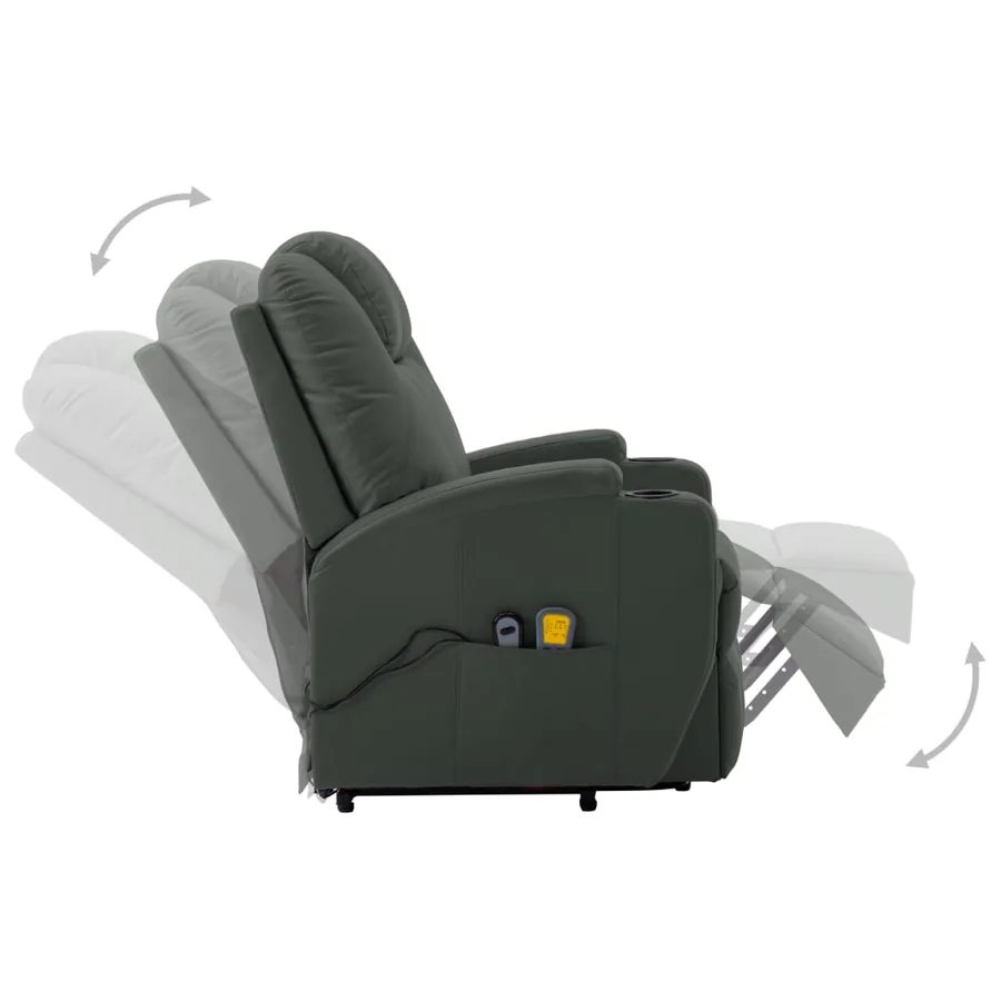 Fauteuil de massage Anthracite Similicuir - 4