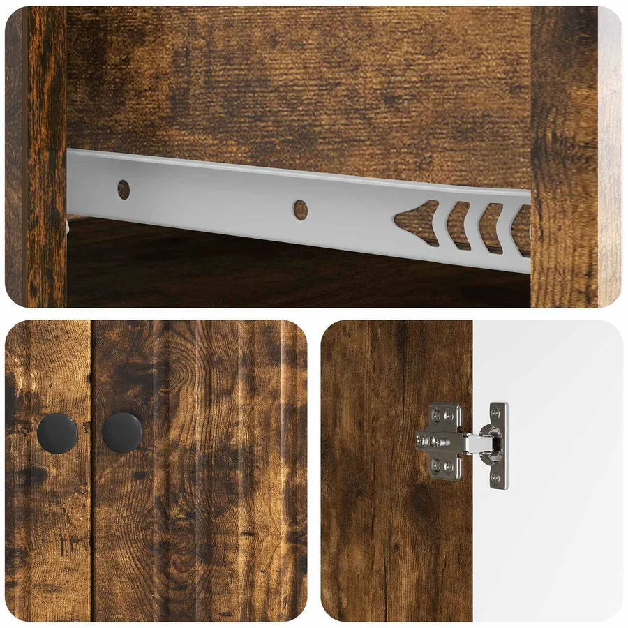 Buffet Chêne fumé 66 x 34,5 x 90 cm Bois d'ingénierie - 9