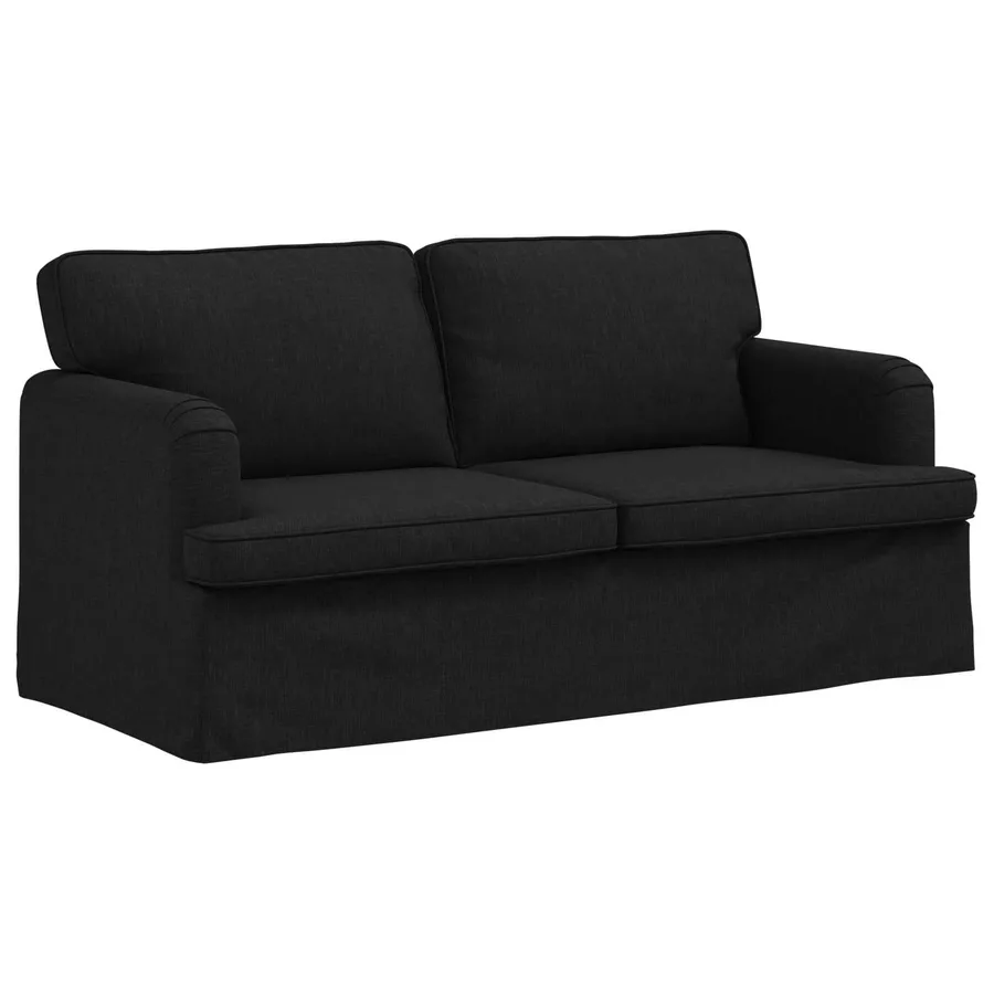 Ensemble de Canapés 2 pcs Noir 162 x 80 x 85 cm tissu - 5