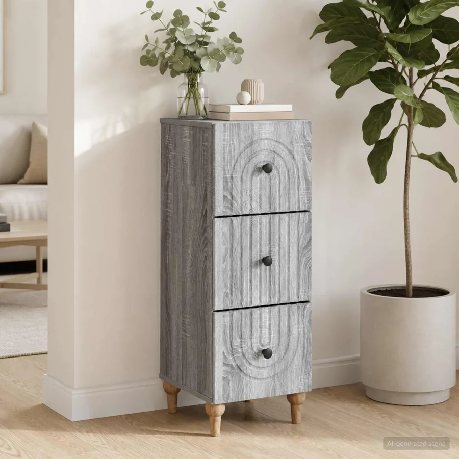 Armoire à tiroirs Sonoma gris 33 x 34,5 x 90 cm