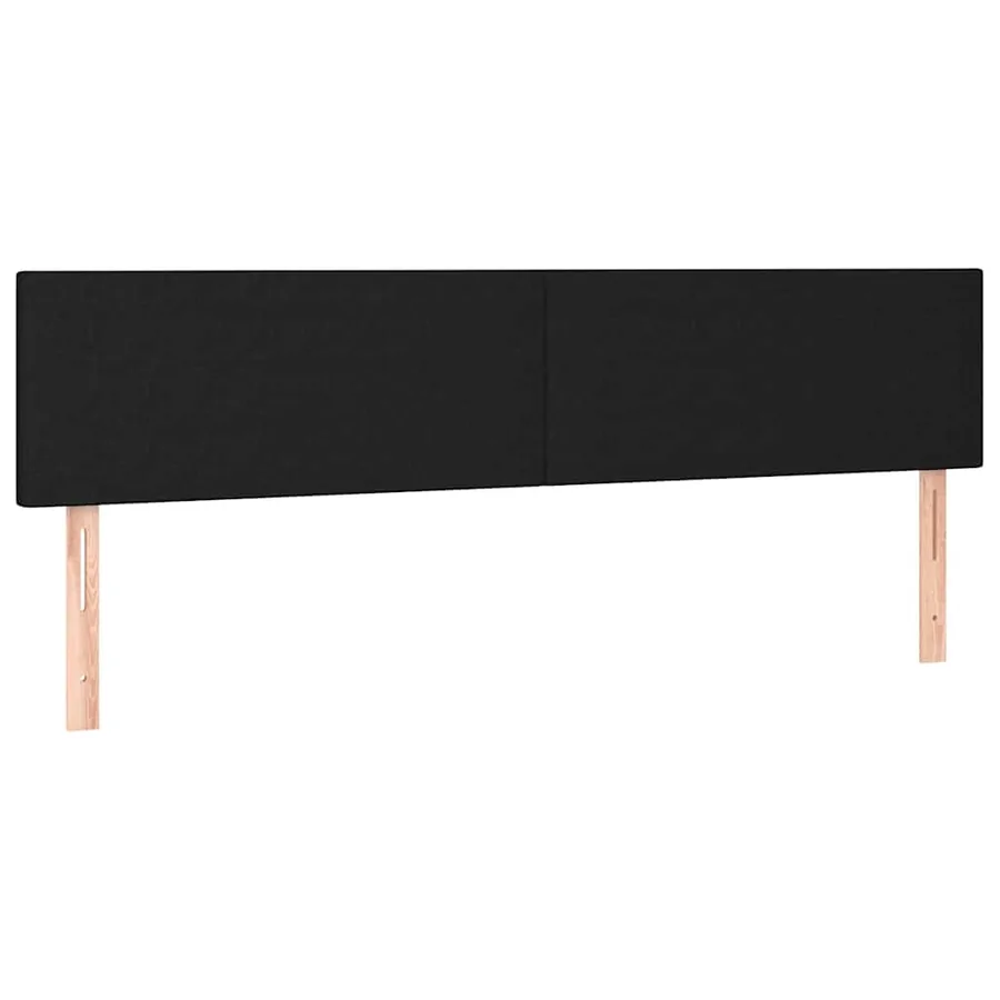 Sommier à lattes de lit avec matelas LED Noir 160x200 cm Tissu - 7