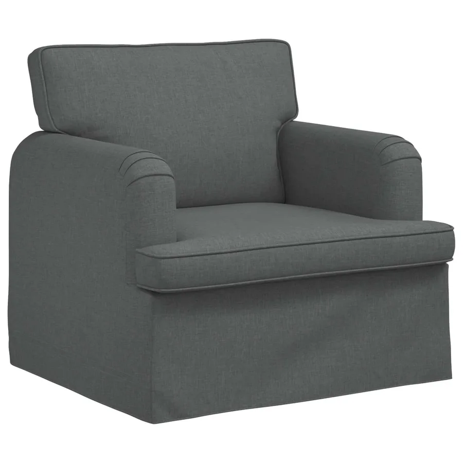 Ensemble de Canapés 2 pcs Gris foncé 144 x 80 x 85 cm tissu - 4