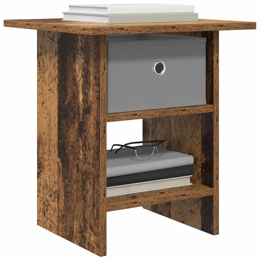 Table de chevet avec tiroir 2 pcs Bois ancien 41 x 40 x 45 cm - 3