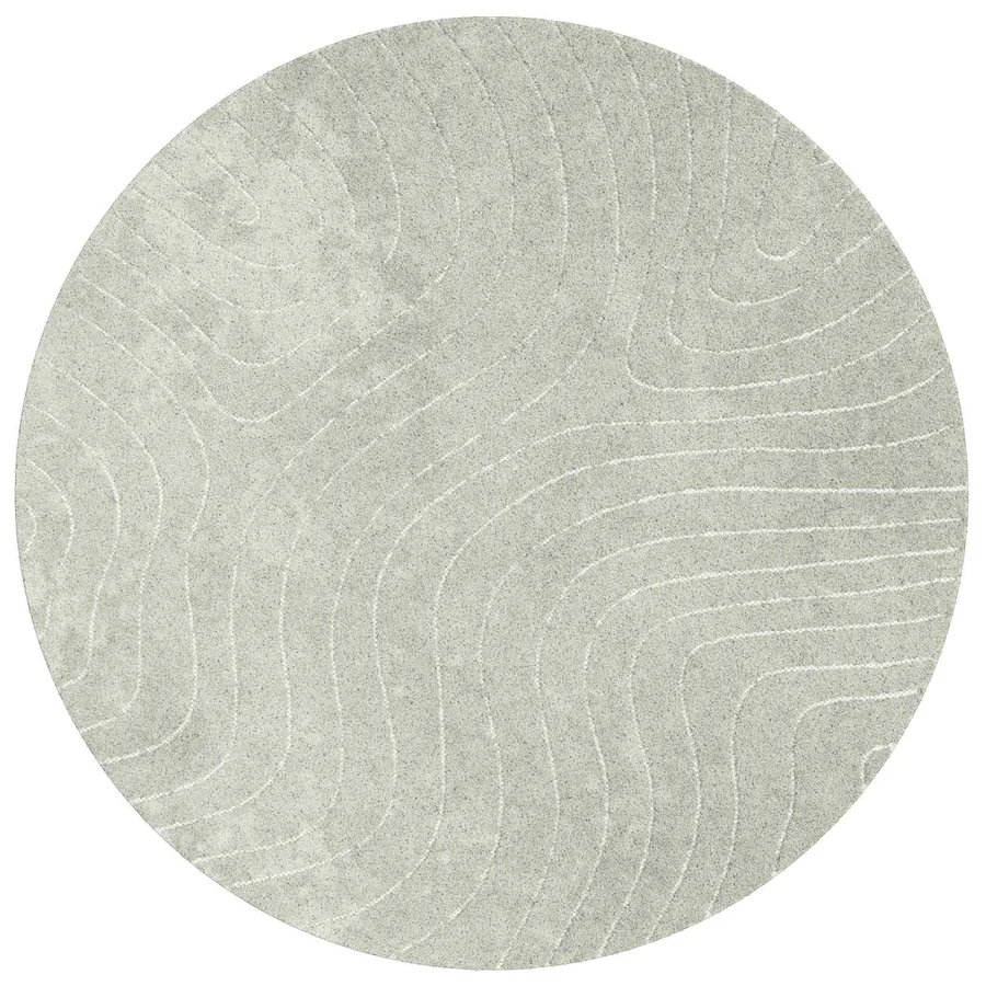 Tapis de surface Rond PALMERAS Vert Ø 120 CM Polyester - 2