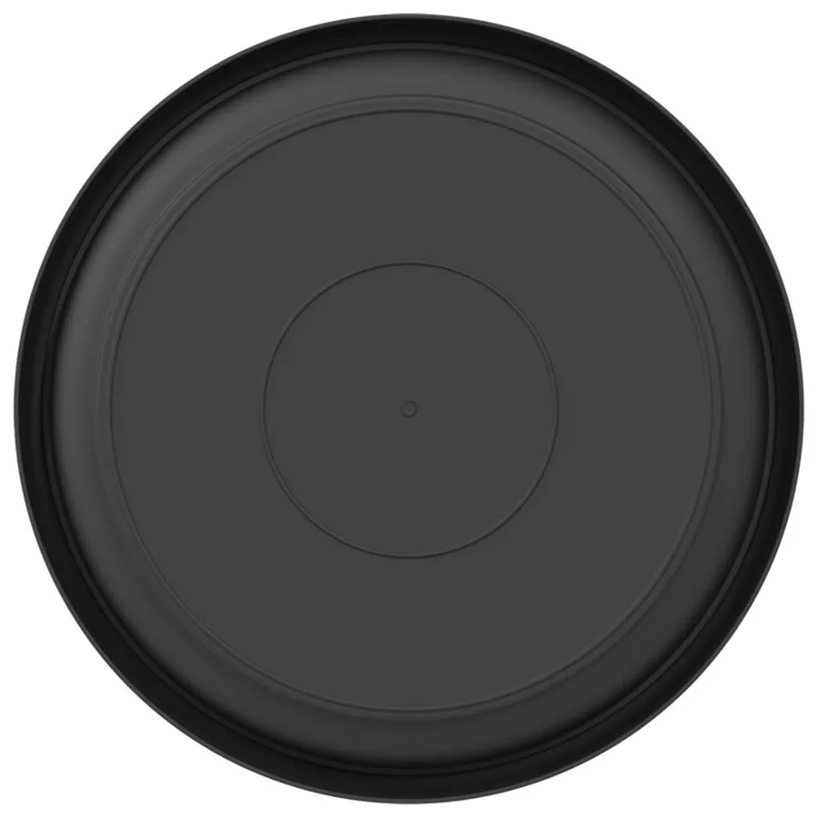 Plateau à fleurs rond 24 pcs Noir Ø 21,5 x 2,5 cm Plastique - 6