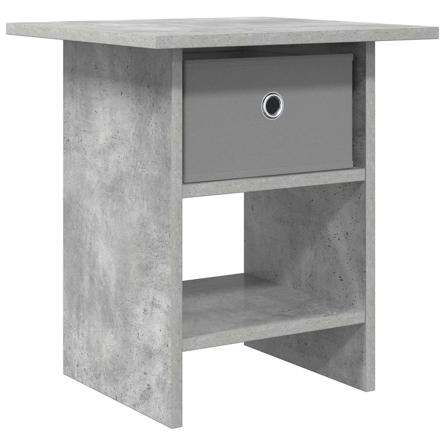 Table de chevet Gris béton 41 x 40 x 45 cm Bois d'ingénierie - 2