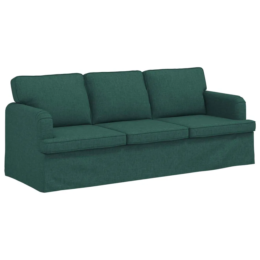 Ensemble de Canapés 2 pcs Vert foncé 201 x 80 x 85 cm tissu - 5