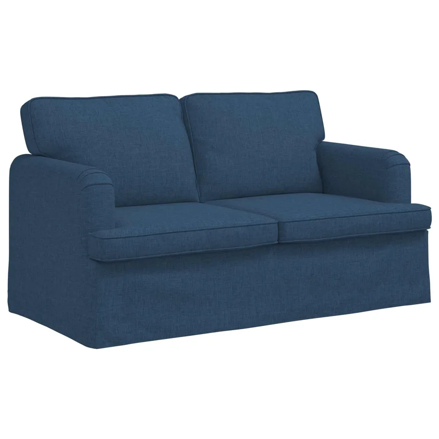 Ensemble de Canapés 2 pcs Bleu 144 x 80 x 85 cm tissu - 5
