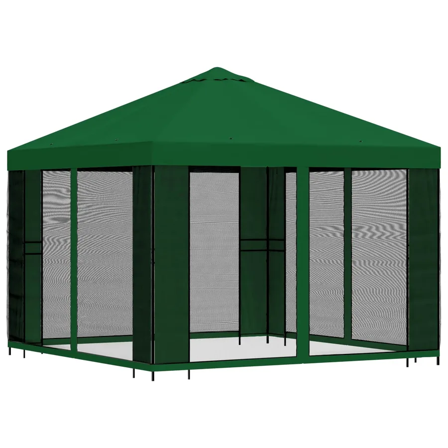 Abri de jardin avec parois 3 x 3 m Vert Polyester et Acier - 3