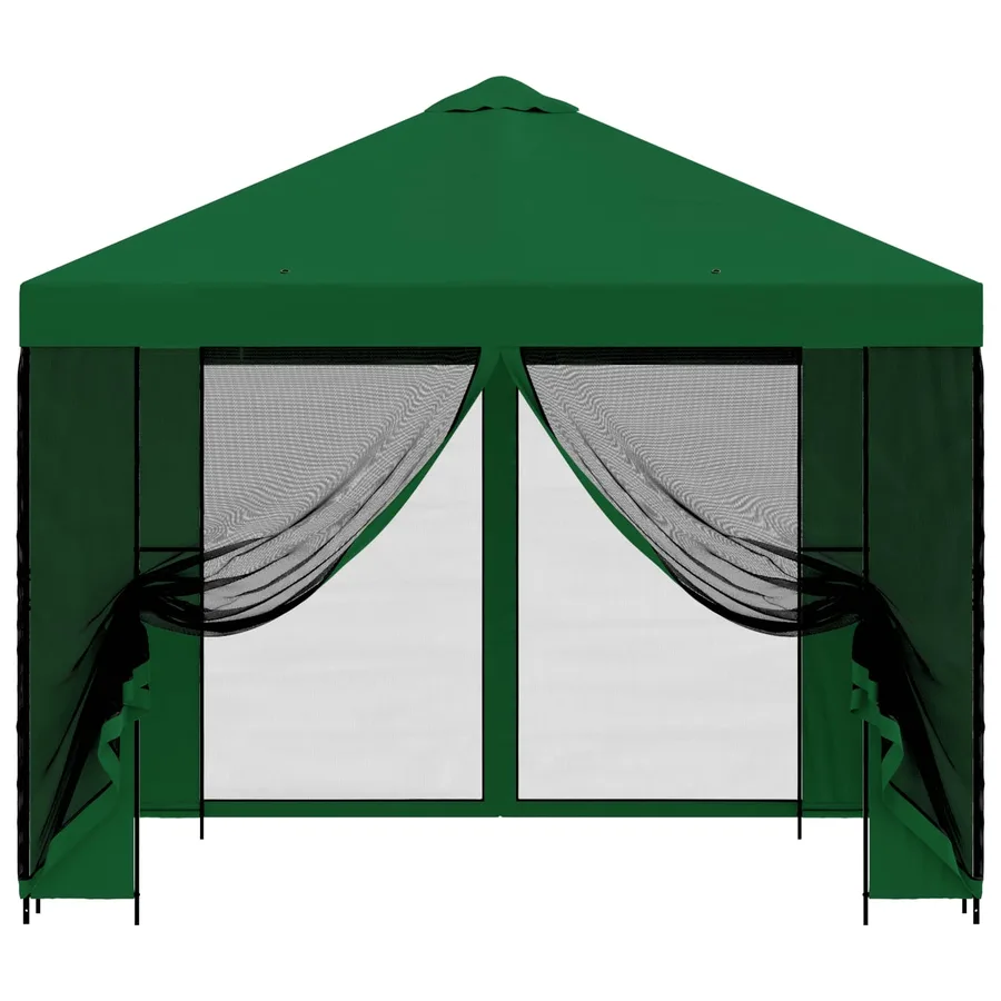 Abri de jardin avec parois 3 x 3 m Vert Polyester et Acier - 5