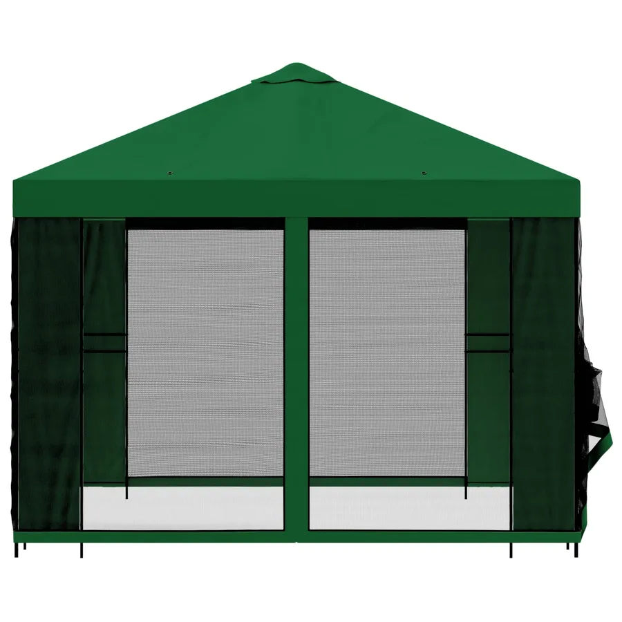 Abri de jardin avec parois 3 x 3 m Vert Polyester et Acier - 6