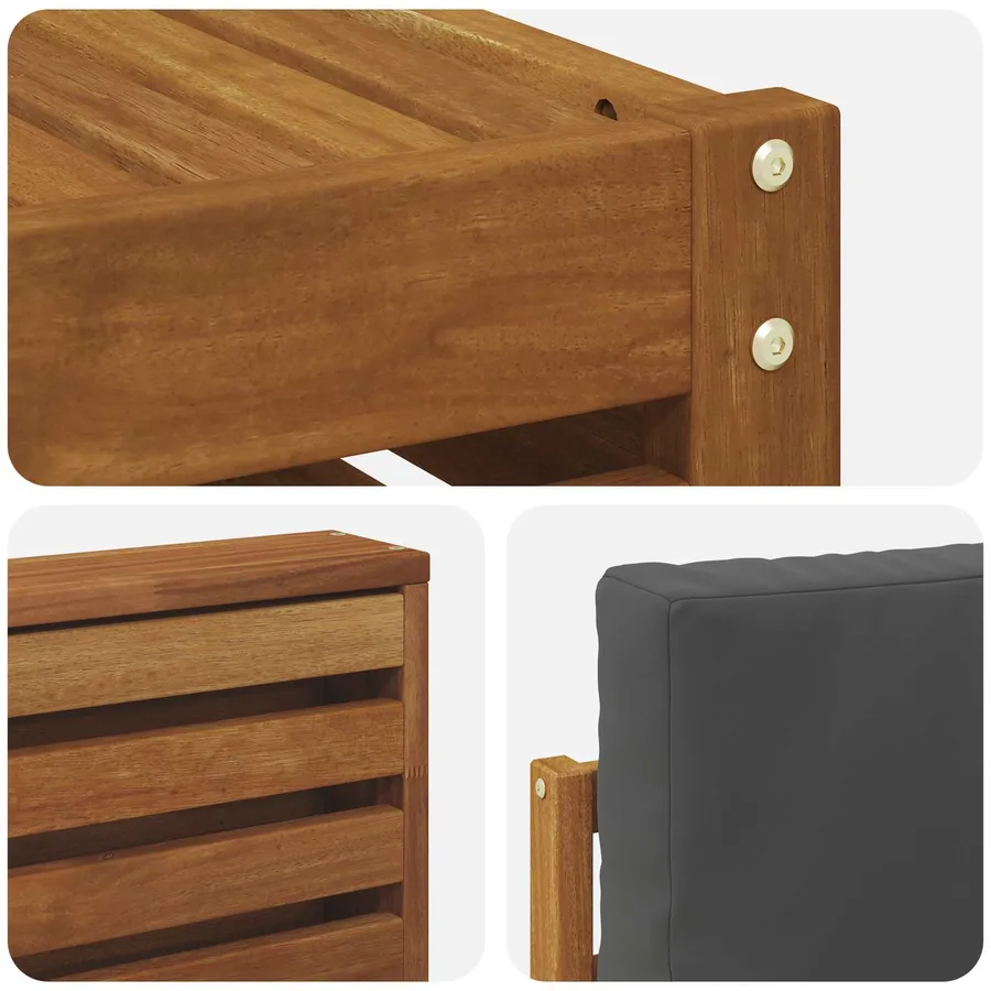 Ensembles de canapés avec coussin 9 pcs Naturel et Anthracite - 6