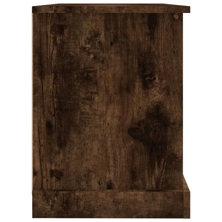 Meuble TV chêne fumé 73x35,5x47,5 cm bois d'ingénierie - 8