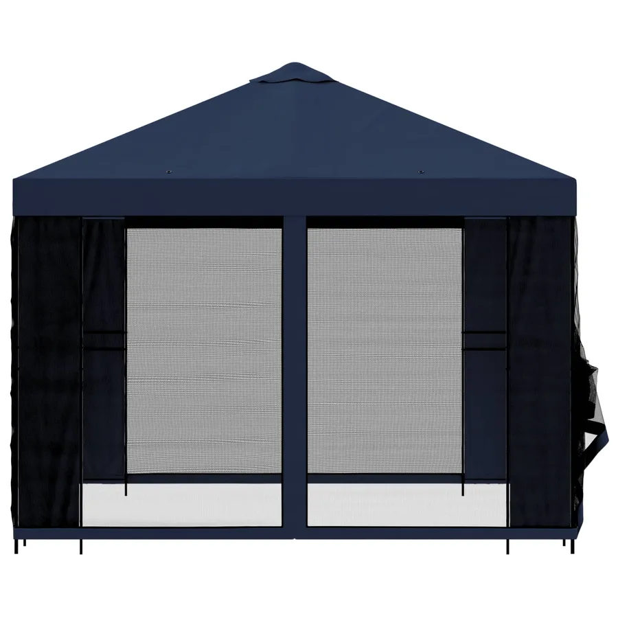Abri de jardin avec parois 3 x 3 m Bleu Polyester et Acier - 6