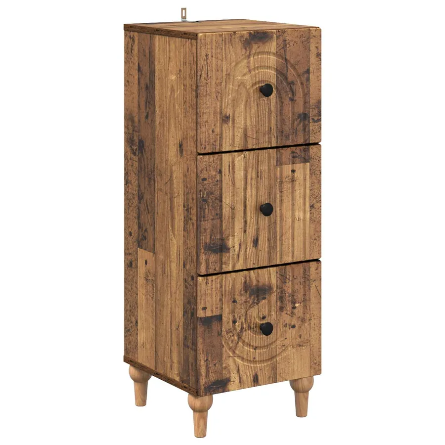 Armoire à tiroirs Bois ancien 33 x 34,5 x 90 cm - 2