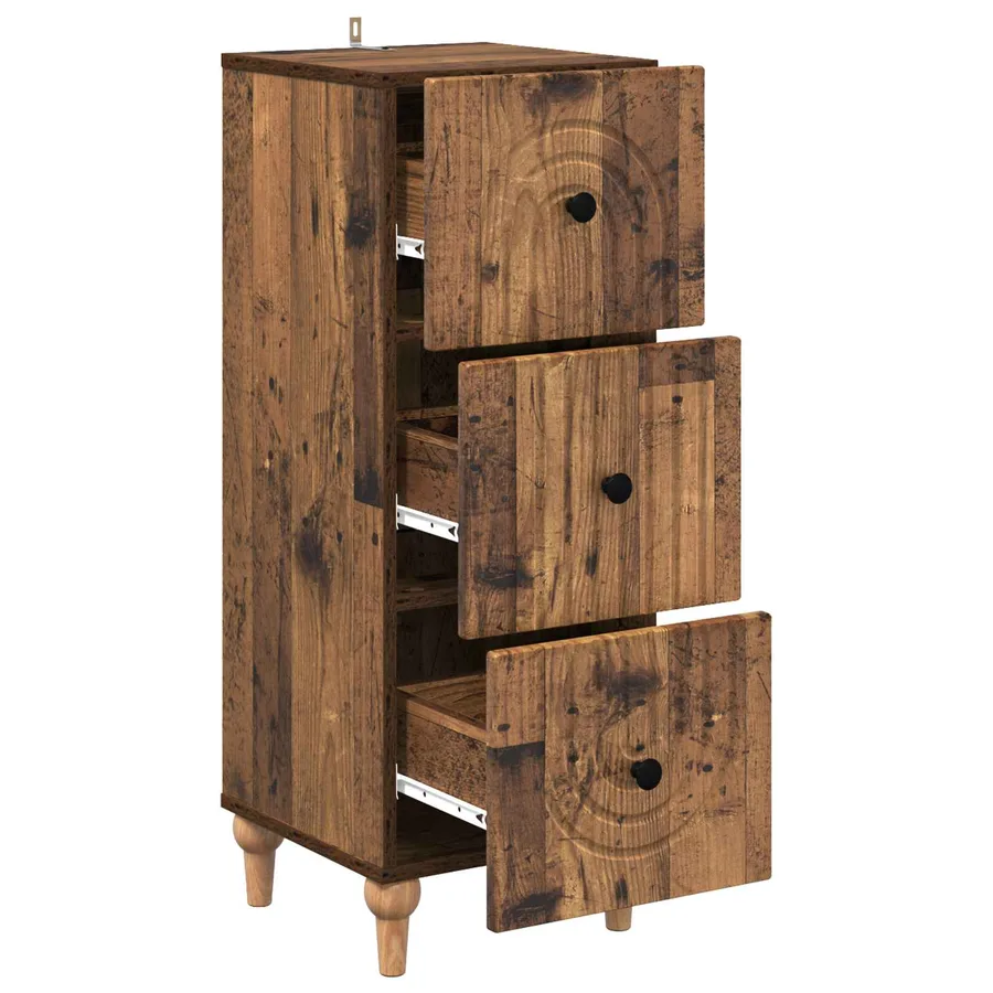 Armoire à tiroirs Bois ancien 33 x 34,5 x 90 cm - 5