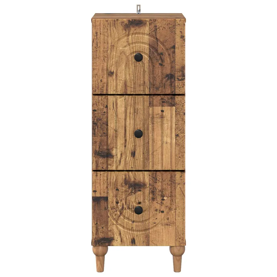 Armoire à tiroirs Bois ancien 33 x 34,5 x 90 cm - 6