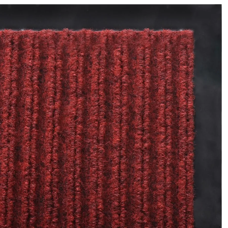 Tapis d'entrée rouge 90 x 120 cm PVC - 5