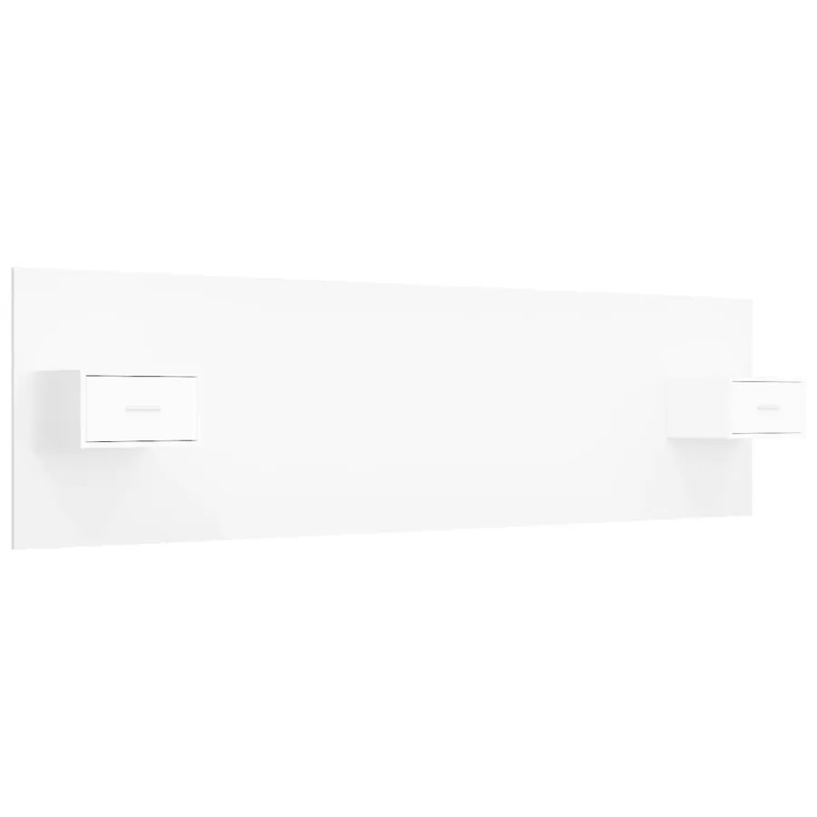 Tête de lit avec armoires Blanc Bois d’ingénierie - 2
