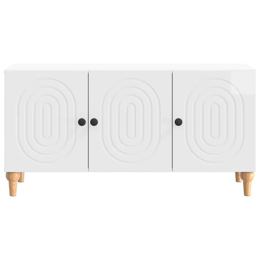 Meuble TV Blanc brillant 99 x 34,5 x 50 cm Bois d'ingénierie - 6