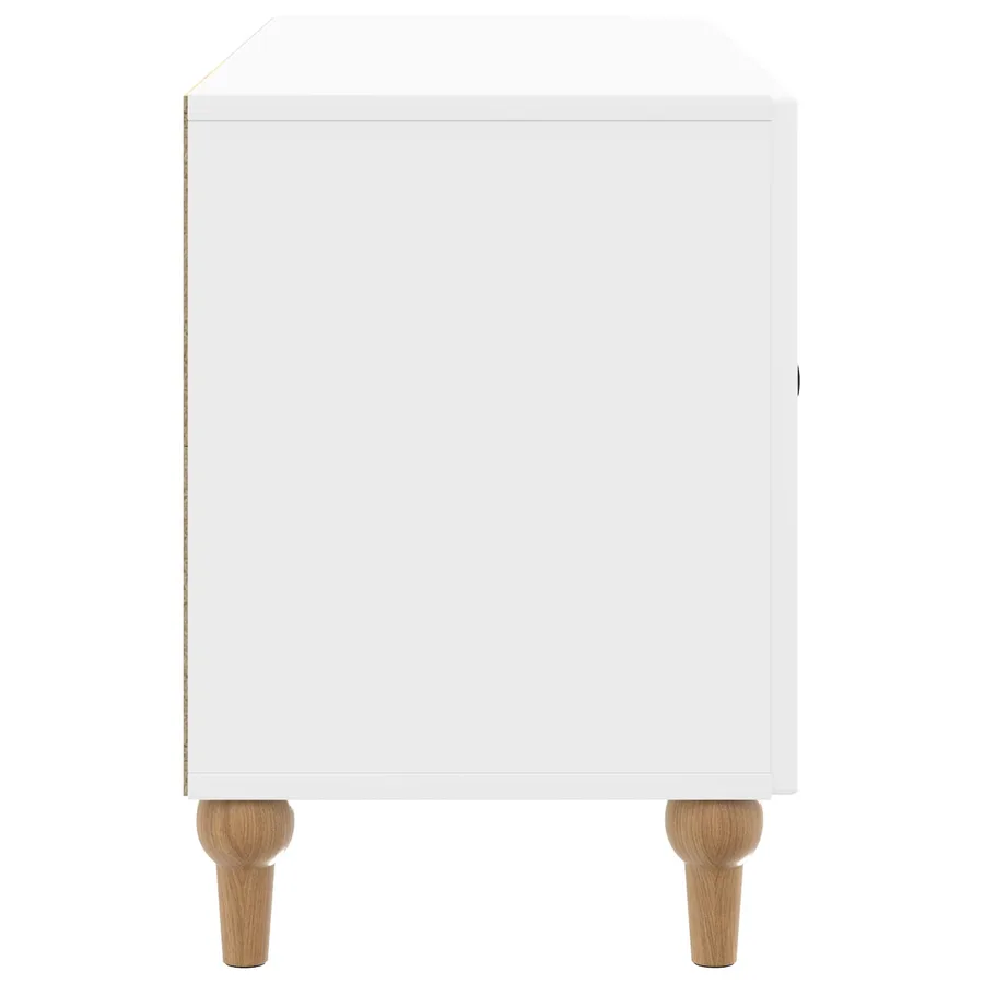 Meuble TV Blanc brillant 99 x 34,5 x 50 cm Bois d'ingénierie - 7