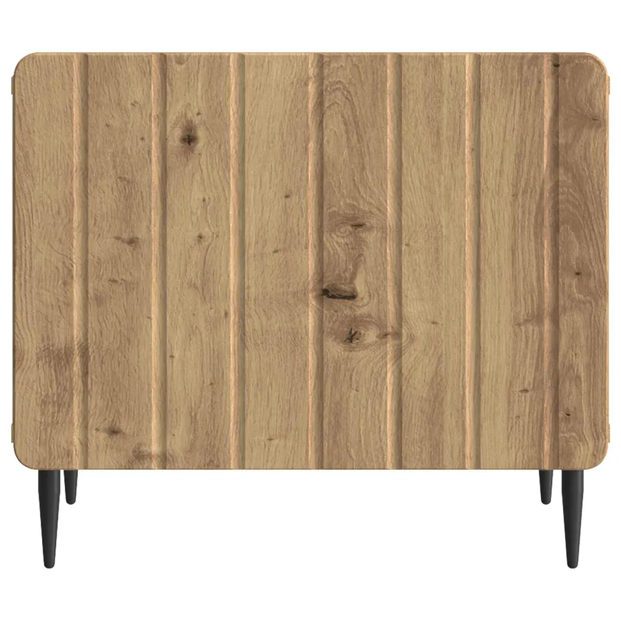 Table basse Chêne artisanal 49 x 50 x 42 cm Bois d'ingénierie - 5