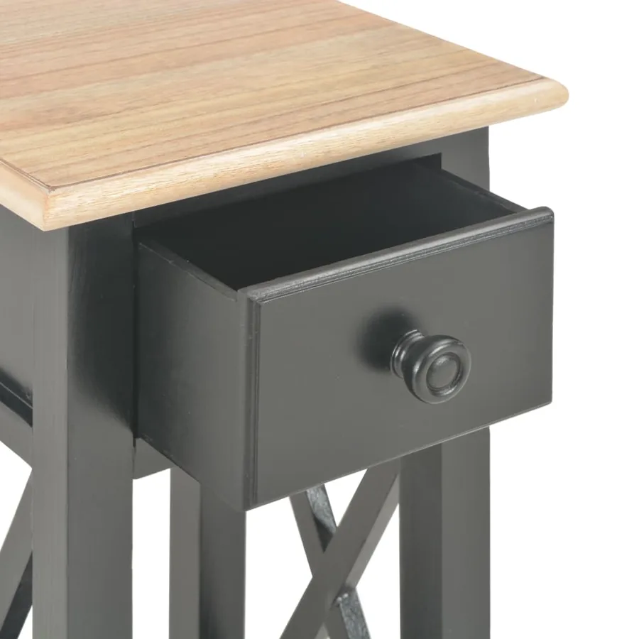 Table d'appoint Noir 27 x 27 x 65,5 cm Bois - 7