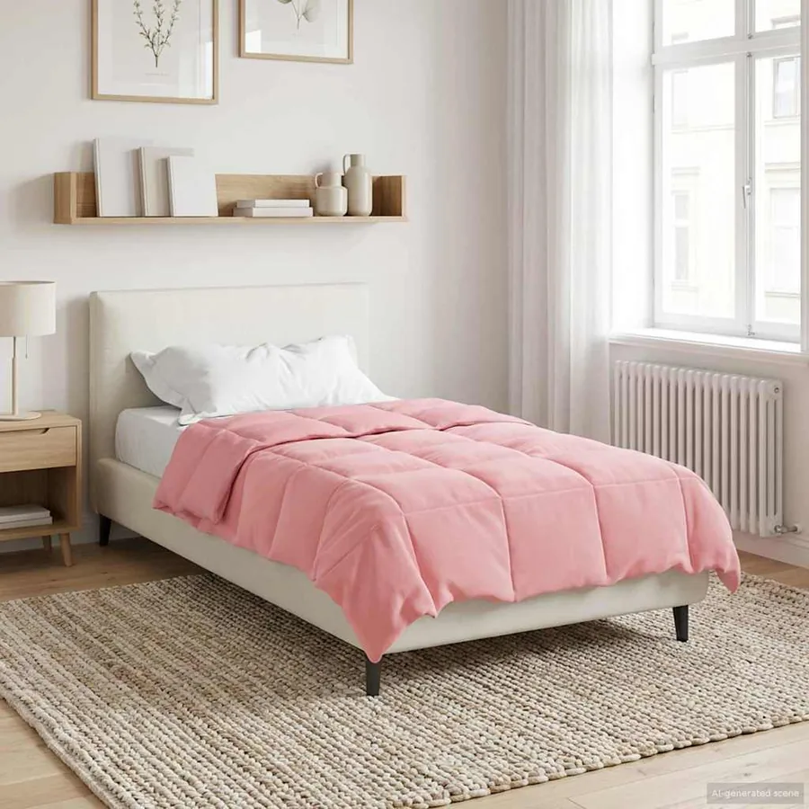 Duvet d'été simple Matelassé Rose 140 x 220 cm Microfibre