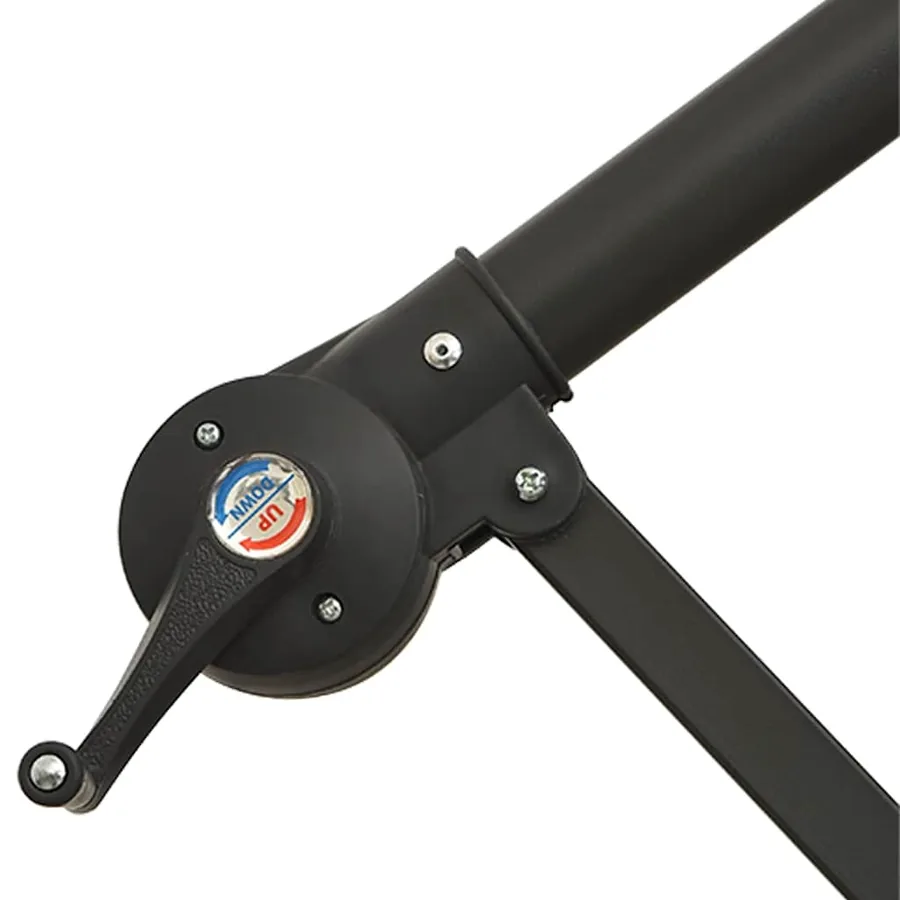 Parasol de jardin en porte-à-faux et lumières LED mât en acier - 10
