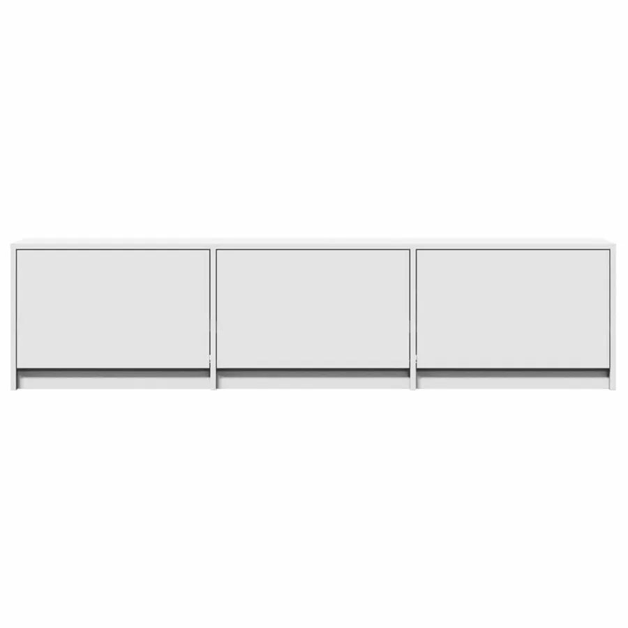 Meuble TV avec LED Blanc 165 x 34 x 40 cm Bois d'ingénierie - 5