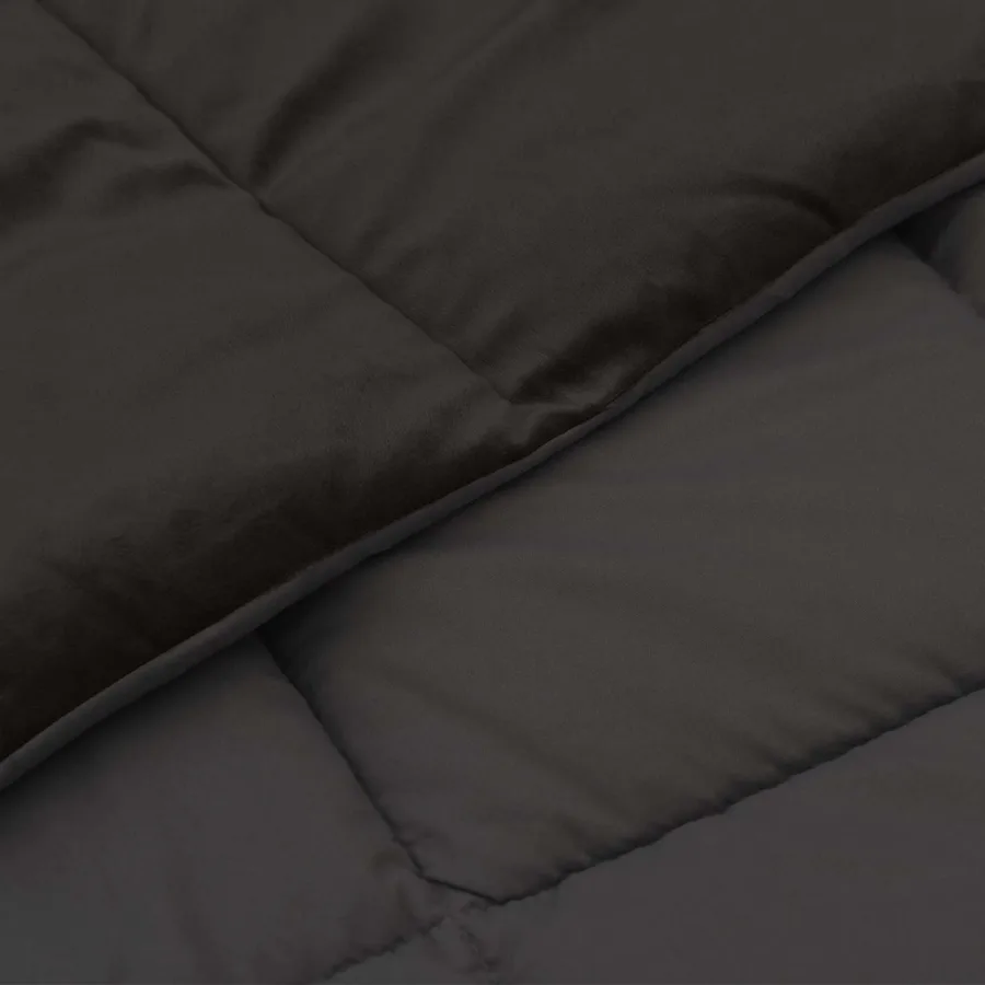 Duvet d'été simple Matelassé Anthracite 155 x 200 cm Microfibre - 5